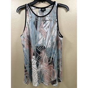𝅺MOSSIMO Burn Out Top Pastel Colors Tank Size XL